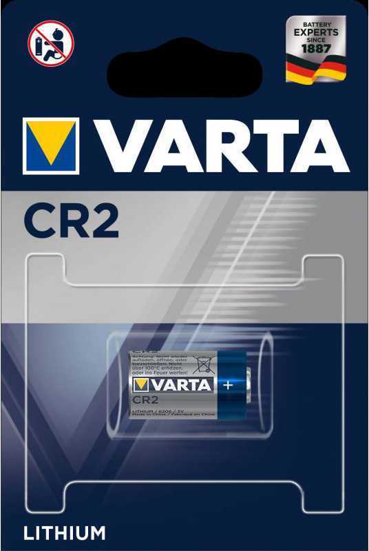 Батарейка Varta ELECTRONICS CR2 BL1 Lithium 3V (6206) (1/10/100) Элементы питания (батарейки) фото, изображение