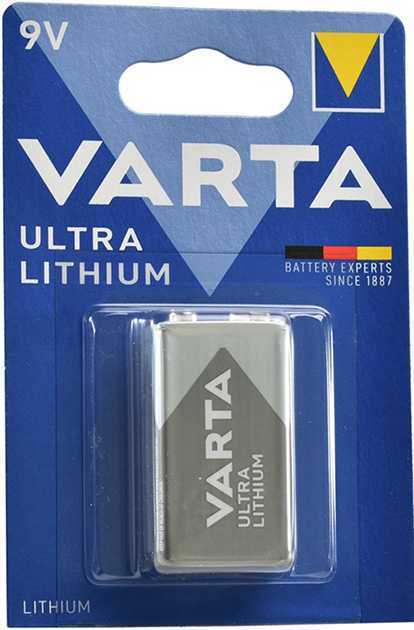 Батарейка Varta ULTRA Крона 6FR22 BL1 Lithium 9V (6122) (1/10/50) Элементы питания (батарейки) фото, изображение