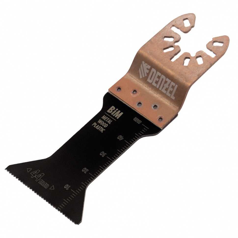 Насадка для МФИ режущая Т-образная, BiM, по металлу, дереву, пластику, 44 x 1.4 мм, мелкий зуб Denzel Насадки для многофункционального инструмента (МФИ) фото, изображение
