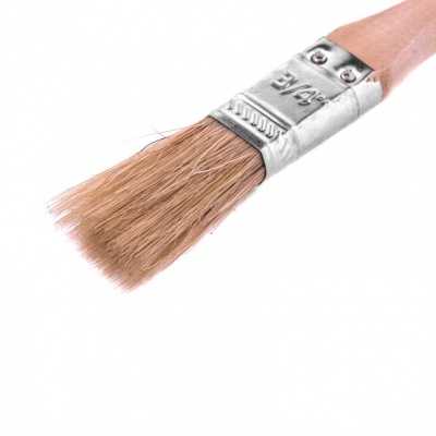 Кисть плоская "Стандарт" 3/4" (20 мм), натуральная щетина, деревянная ручка MTX Кисти плоские фото, изображение