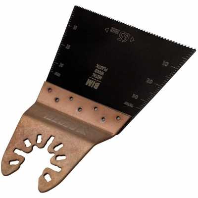 Насадка для МФИ режущая прямая, BiM, по металлу и дереву, 65 x 1.2 мм, мелкий зуб Denzel Насадки для многофункционального инструмента (МФИ) фото, изображение
